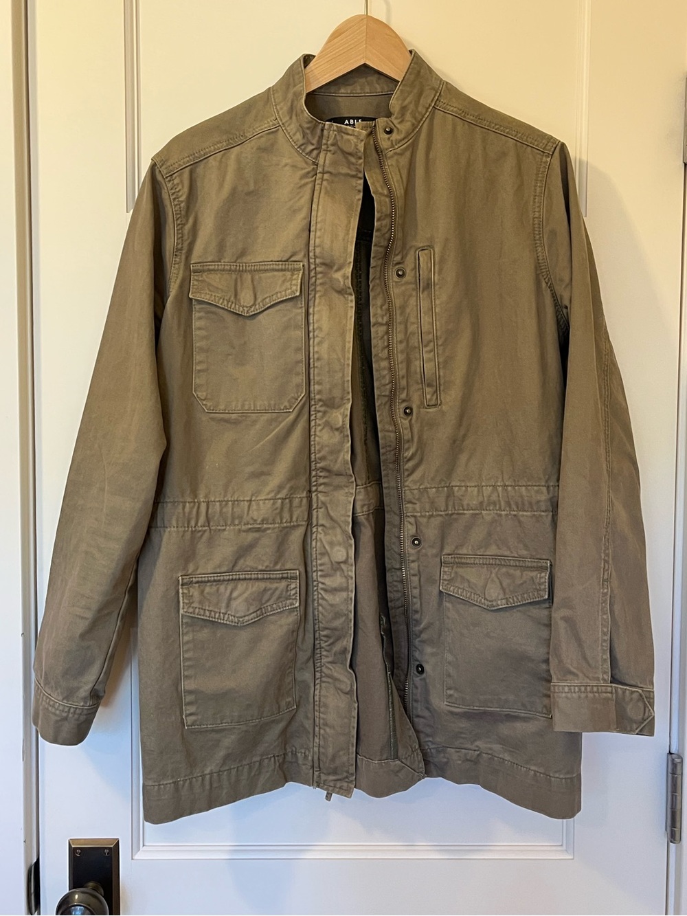 ABLE • Franklin Utility Field Jacket • Olive Canvas • Size L